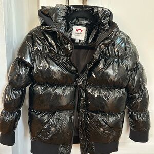 Appaman Shiny Black Puffer Jacket - Girls Size 12 - Great Condition